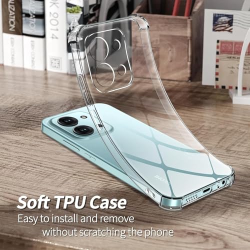 Image of BOXXO Flexible Back Cover for Mi Redmi 15C 5G | Back Cover Transparent Clear Shockproof Case Four Corner Protection | Slim Protective Mobile Phone Cover for Mi Redmi 15C 5G
