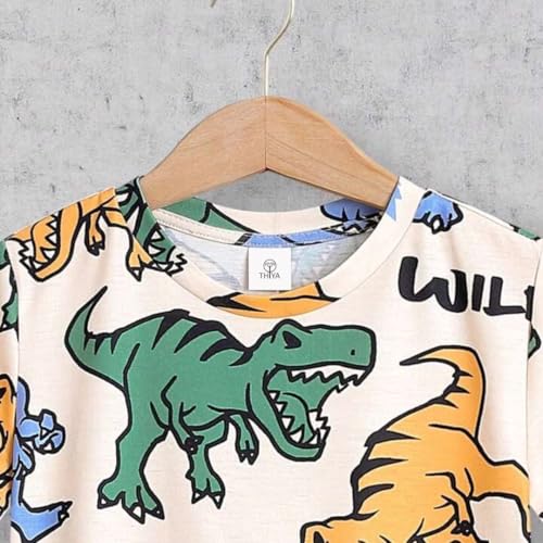 Image of THIIYA KIDS Boys Cotton Co-Ord Set | Printed T-Shirt & Shorts | Soft Comfortable Summer Wear for Kids