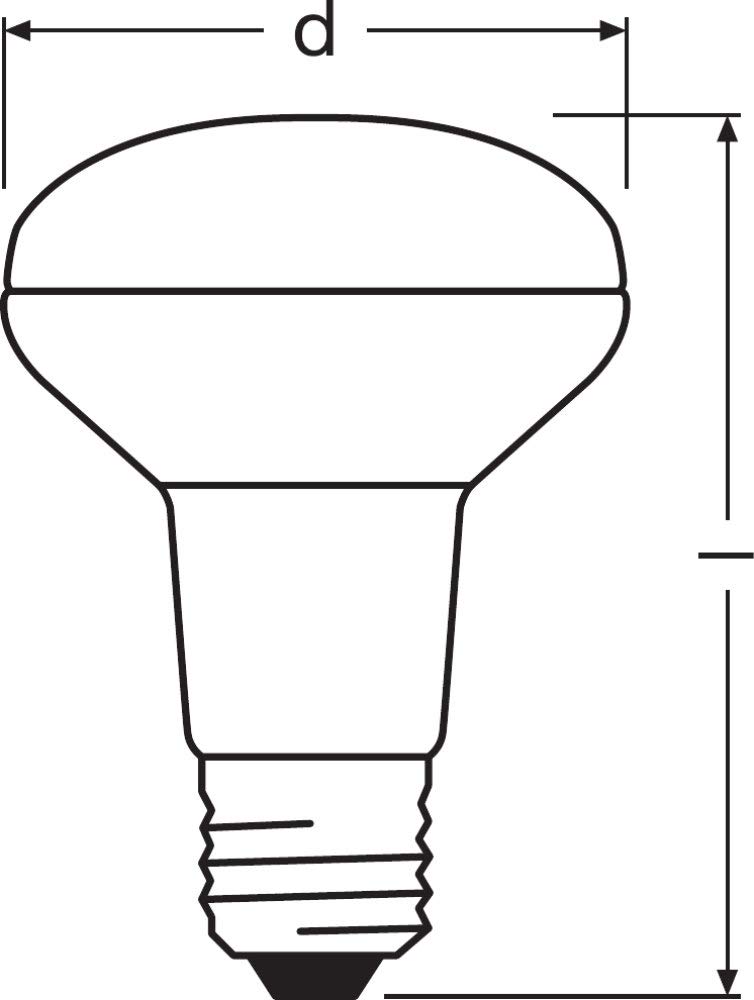 OSRAM LED STAR R80 Lote de 10 x Bombilla LED reflectora , Casquillo E27 , 2700 K , 9,10W , Eqiuvalente a 100W , Blanco cálido