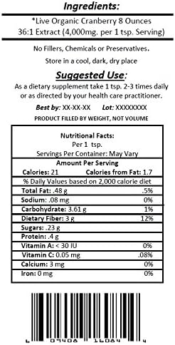 Miniatura 2 de Virgin Extracts (TM) Extracto de polvo de arándano orgánico puro de alta calidad 361 concentrado (36 x más fuerte para personas y mascotas) 8 onzas