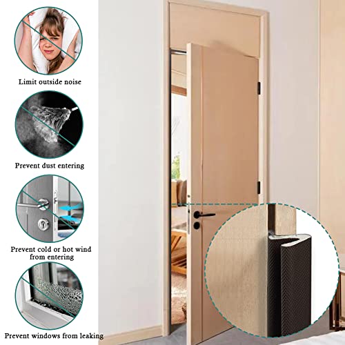 Kerf Weather Stripping Door Seal Strip 26 Ft "Q" Foam Door Weatherstrip Seal For Doors And Windows With Slot Card Slot Installation Seals, Easy Cut To Size (Brown) #TOP1