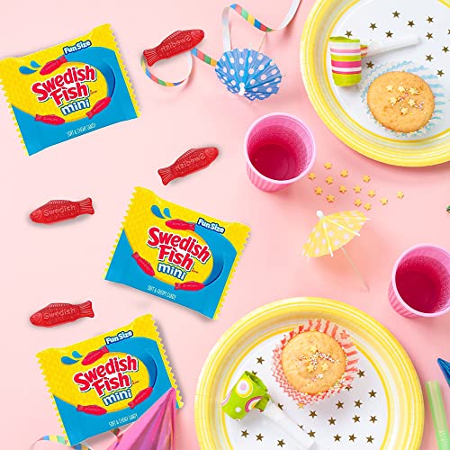 Swedish Fish Mini Soft And Chewy Candy Fun Size, Individually Wrapped Packs, 64 Count Bulk #TOP2
