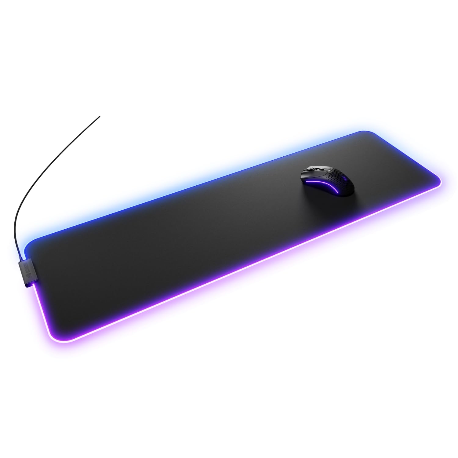 Glorious Gaming GMP 2 GLED Large Extended – podkładka pod mysz z dwustrefowym podświetleniem RGB, bezszwową krawędzią InfiniGlow, powierzchnią premium i gumowym spodem 915mm x 280mm x 3mm