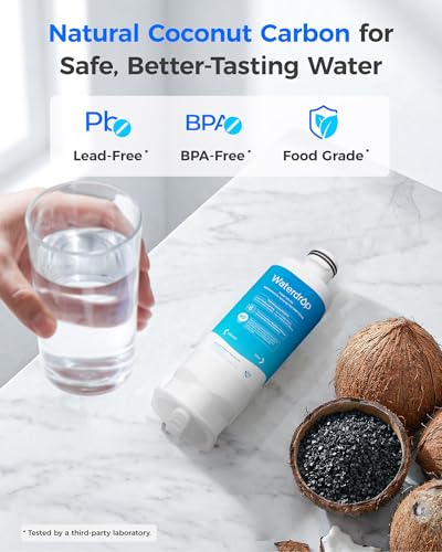Image of Waterdrop WD-F45 Replacement for Samsung DA97-17376B, HAF-QIN /EXP, DA97-08006C, RF28R7201SR, RF28R7351SG, WD-F45, Refrigerator Water Filter, 3 Filters