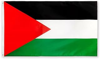 Palestine Flag - 90x150cm Palestinian Flag Polyester with Brass Grommets | Durable, Fade-Proof, and Versatile for Indoor a...