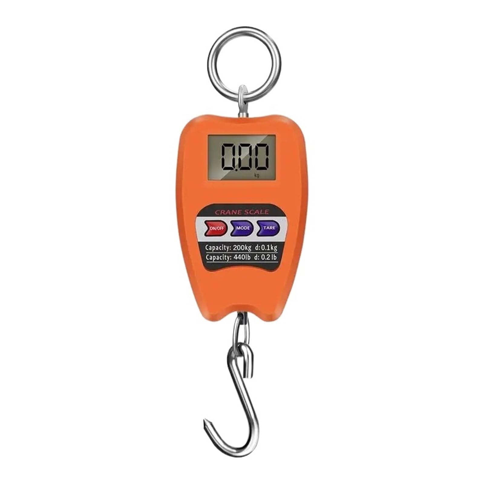Mini-Kranwaage, digitale Hängewaage, 200 kg / 441 kg, robuste hängende Hakenwaage