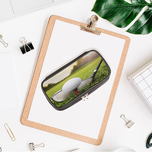 Image of Pardick Cute Pencil Case Golf Ball Print Large Capacity Pencil Pouch Simplicity Pencil Box Pencil Bag Pen Case Large Stationery Organizer Bag with Zipper for Kids Boy Girls School Office Supplies
