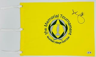 ADAM SCOTT SIGNED THE MEMORIAL TOURNAMENT GOLF PIN FLAG MUIRFIELD VILLAGE MASTERS AUTOGRAPH BECKETT AUTHENTICATION K72