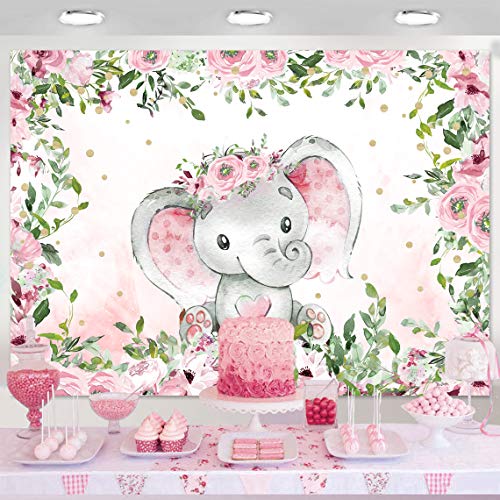Fondo Fotográfico Rosa Elefante 7x5ft Baby Shower miniatura 2