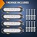 Nilight 4PCS 6LED Amber Emergency Strobe lights 12V 24V Surface Mount Flashing Warning Hazard Light Ultra Slim Sync Feature Grille for Cars Trucks Van Off Road Vehicles SUV