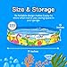 Taylor Toy Kiddie Pool, Splash Pool, Toddler Pool, Kids Pool, Easy Setup, Foldable, Ball Pit, Portable, Water Play, Non-Inflatable, Dinosaur, 203 Gallon