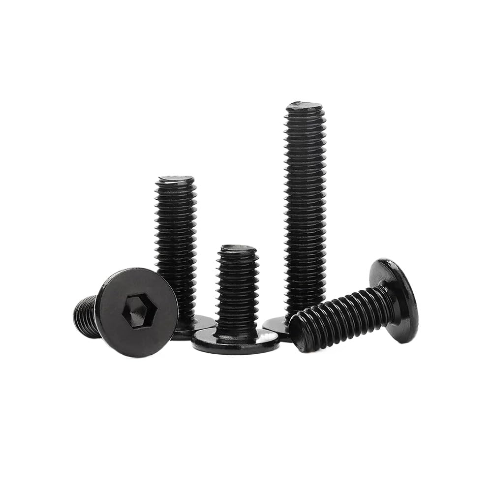 M2 / M2.5 / M3 / M4 / M5 / M6 / M8 Tornillos de cabeza plana avellanada de acero 10,9 negro (M2,5-0,45 x 35 mm - 100 piezas)