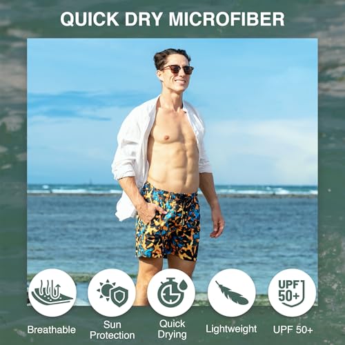 Image of Kanu Surf Men's Big Viper Extended Size Stripe Swim Trunk