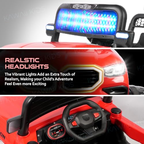 Image of Kawaii Kids Battery Operated Electric Car for Kids Rideon Jeep with Remote Control, USB, Bluetooth and Windshield Lighting, for Kids 1 to 5 Years