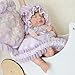 Cloveray 20inchs Lifelike Reborn Baby Doll, Adjustable Posture Vinyl Newborn Doll with Removable Dress, Realistic Baby Doll for 3+ Ages