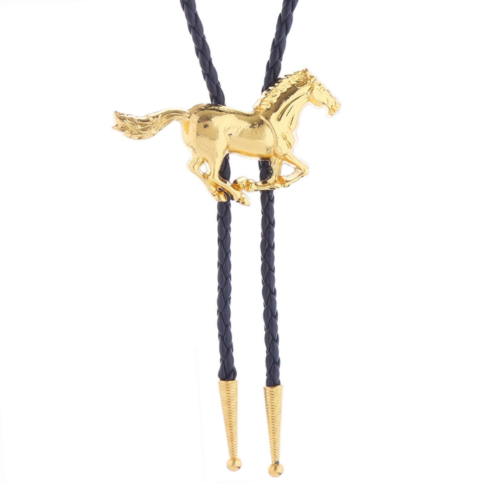 Western Cowboy Bolo tie for Men Women Gold Silver Death Skull Moth Cross Bolo Tie Christmas Deer Rooster Wolf Necktie Gift