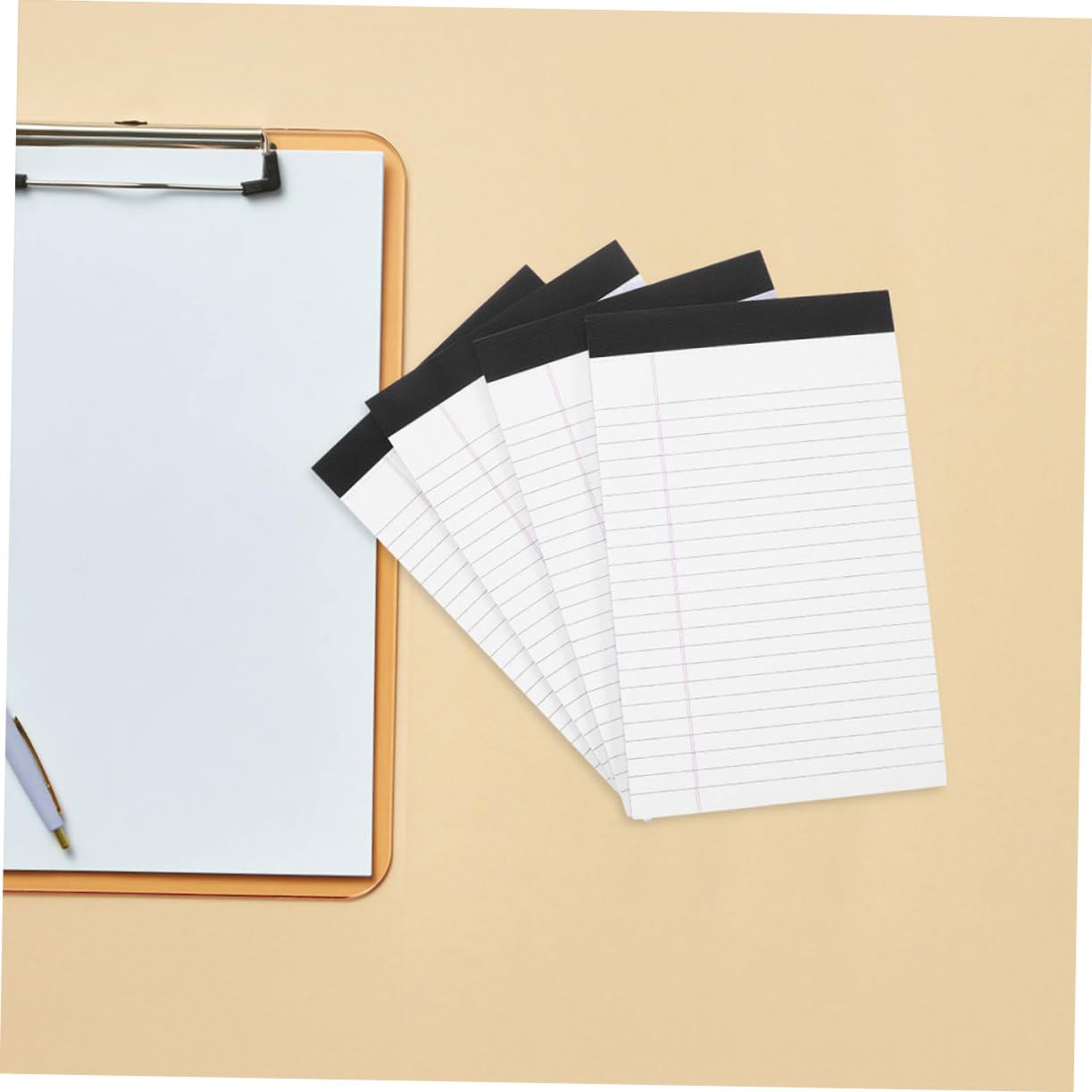 Bloc-notes Juridique A5 Portable, 8 Carnets Papier Blanc, 50 Feuilles