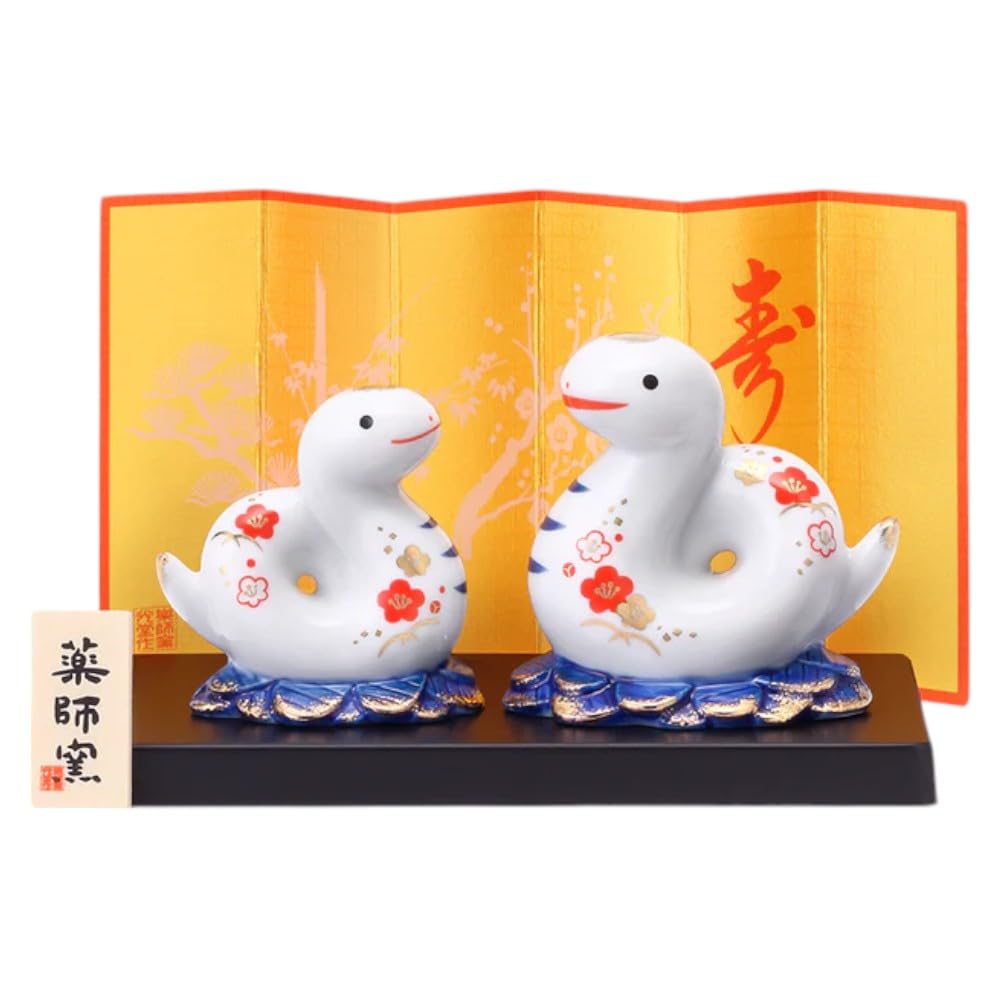Amazon.co.jp: 干支 午 置物 馬 うま 2026年/ 染錦招福午(親子) /粗品
