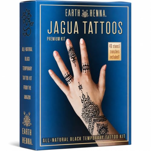 Organic Jagua Black Temporary Tattoo and Body Painting Kit