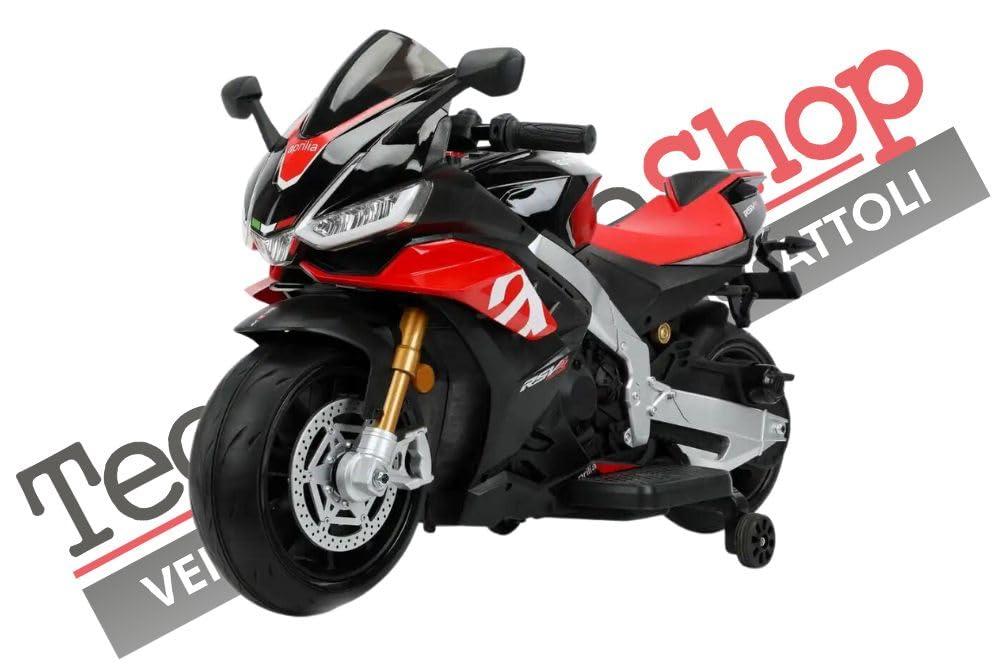 Moto Elettrica Per Bambini Piaggio Aprilia Racing RSV4 24V, Licenza Ufficiale, Con MP3, Luci E Suoni, Per Bambini 3-8 Anni - 2