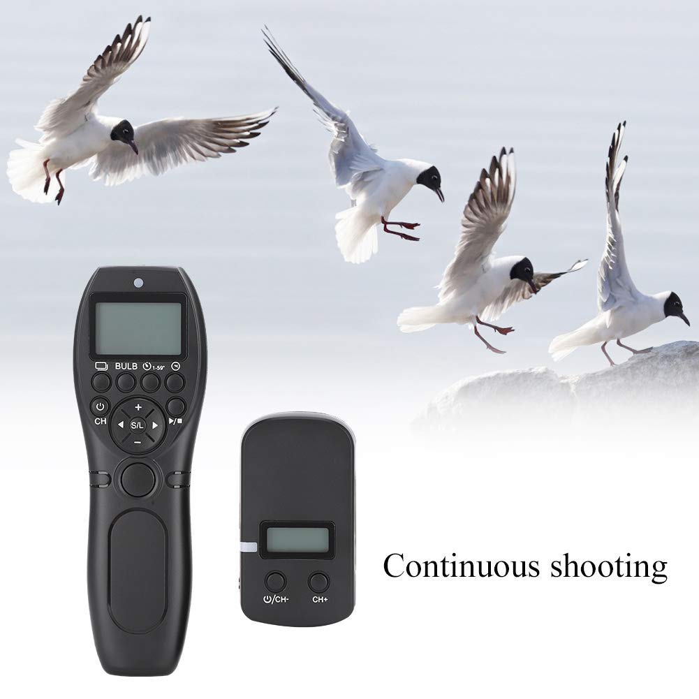 Tonysa Telecomando Wireless per Scatto Remoto, Trigger Timer Fotocamera 2.4GHz 32 Display LCD 100m, per R RP 80D 77D 70D
