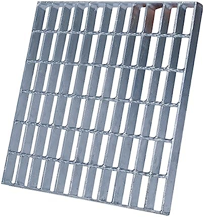 Durable Galvanized Steel Grating for Outdoor Drainage, Rectangular Floor Channel Grate Cover, Heavy-Duty Garage Drain Strainer - 100x40x3CM Silver