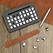 QWORK Leather Stamps Set for Leather Working, 37 Pcs Complete Embossing Kit with Numbers, Letters, & Steel Handle, 1/4