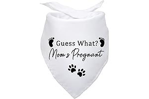 Guess What Mom is Pregnant Announcement Dog Bandana Funny Pet Bandanas