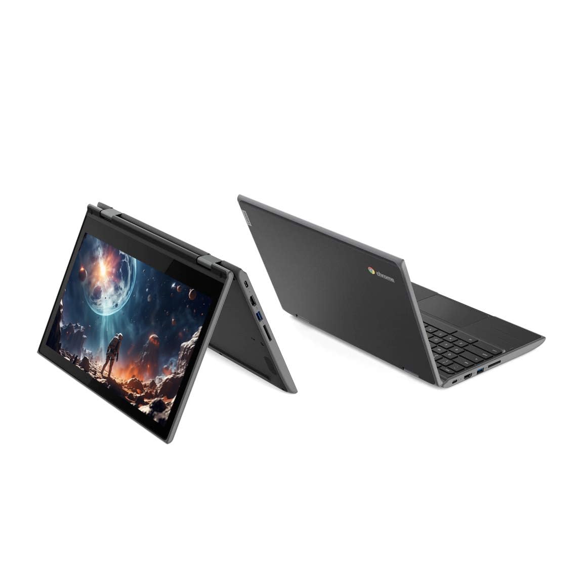 Lenovo Chromebook 300e Ordinateur Portable Tactile 2 en 1 11,6" Intel Celeron N4020 4 Go RAM SSD 32 Go Chrome OS Reconditionné