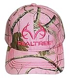Realtree AP rosa Camo Logo Cap Hat für Damen, Schweißband, Hot Pink Stickerei, Vel-cro Rücken, Damen-Passform, niedriges Profil, leicht strukturiert, Damen Rosa Camouflage Jagdmütze