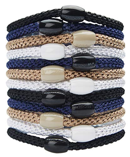 L. Erickson Grab & Go Ponytail Holder, Classic, Set of Twelve - Exceptionally Secure with Gentle Hold