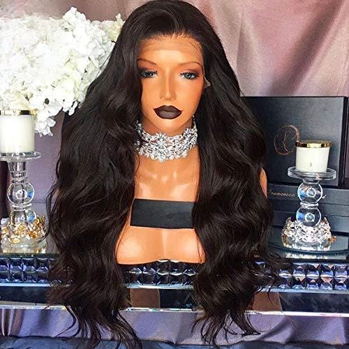 200% Density Free Part Glueless Full Lace Wigs Peruvian Virgin Human Hair Lace Front Wigs with Bleached Knots Baby Hair Natural Hairline (20inch, Lace Front Wig)