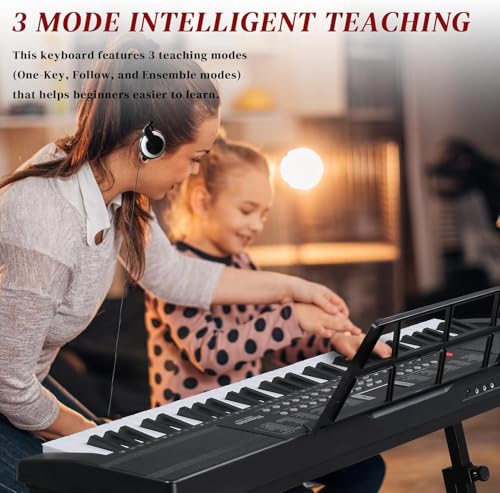 Image of Ktaxon 61 Key Keyboard Piano Electric Keyboard with Lighted Keys