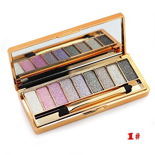Natural Nudes Professional 9 Colors Diamond Bright Colorful Eye Shadow Super Flash Shimmer Eyeshadow Colour Concealer Palette Gift Bundle from US,Mothers Day Gifts