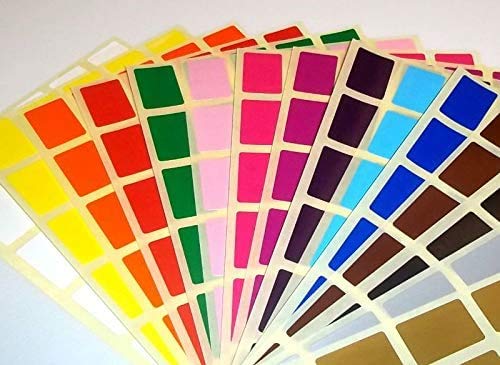 Colour Code Rectangles, Pack of 1000, Yellow, 50 X 70 MM