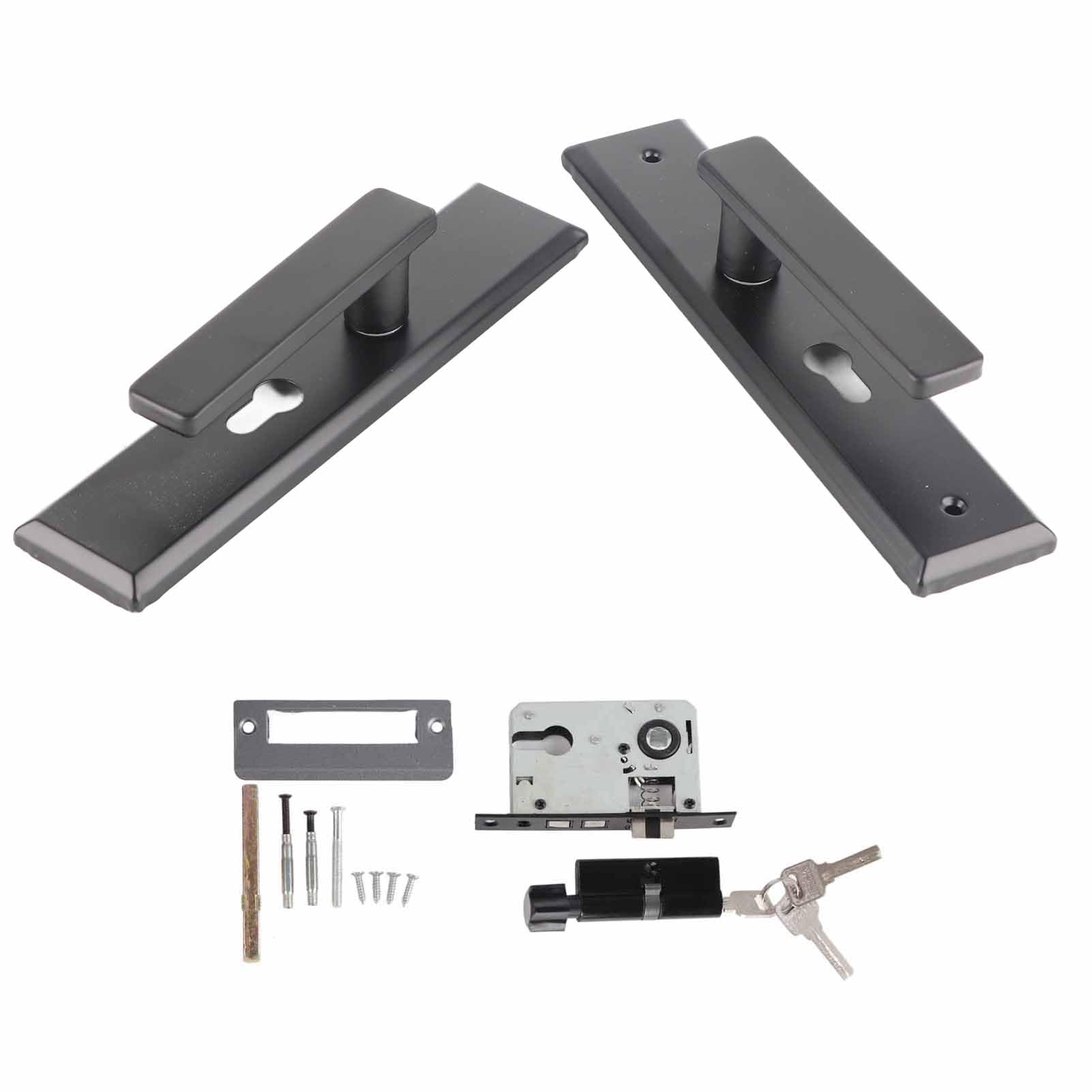Serrure de poignée de porte Aramox silencieuse en aluminium avec verrou de 60 mm pour chambre