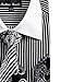 Fortino Landi Men's Striped Dress Shirt w/French Cuff Links, Tie and Hanky Set #631 (18-18 1/2, 36/37, Black)