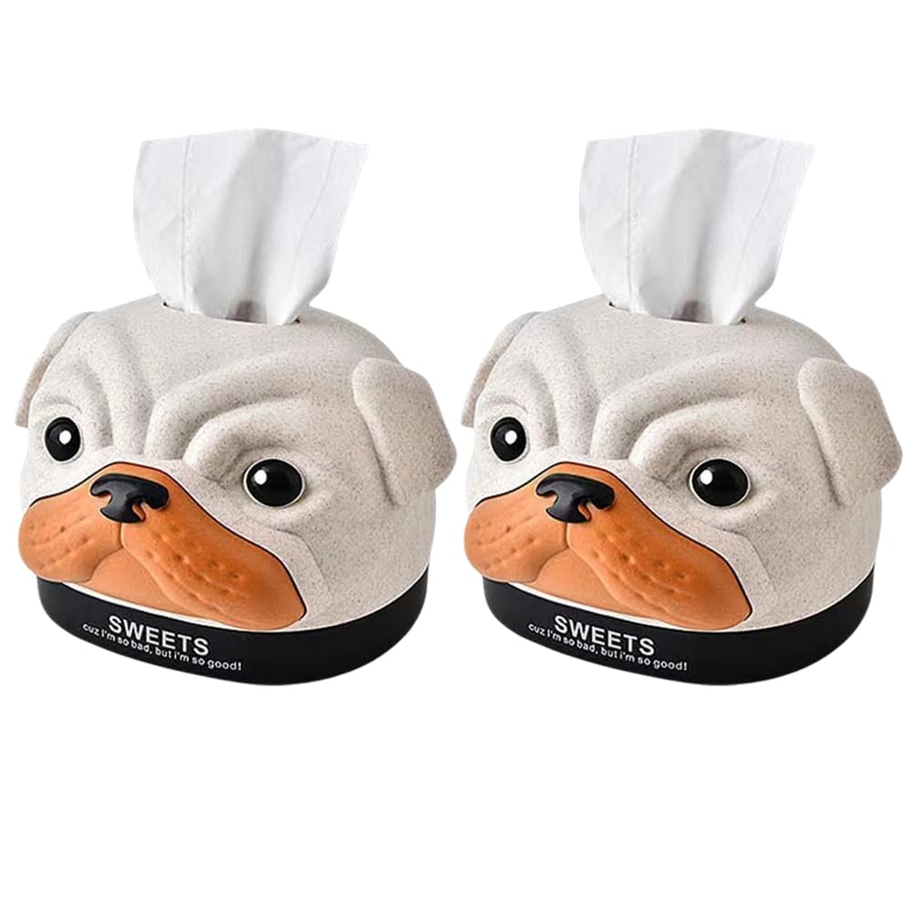 Vjsujehgy Tissue Holder Cartoon Removable Napkin Box Roll Paper Container Cute Tissue Box Napkin Bag Holder Home Decoration,D