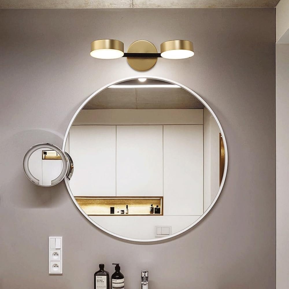 Aplique de pared de tocador ajustable duradero de estilo americano, lámpara LED para tocador, espejo de baño, lámpara frontal, marco de iluminación de imagen, luces de espejo de tocador modernas para