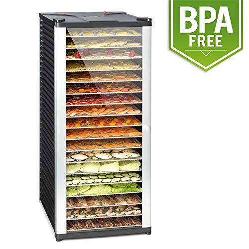 Klarstein Fruit Jerky 18 - Dörrgerät, Obst-/Fleisch- und Früchte-Trockner mit 2,3 m² Trockenfläche und 18 Etagen, 1000… – Bild 3