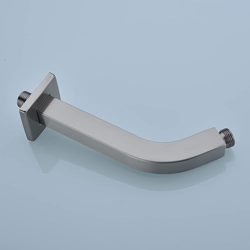 Miniatura 6 de TRUSTMI Brazo de ducha cuadrado para montaje en pared, tubo de extensión de cabezal de ducha en forma de V, extensor de cabezal de ducha con brida,