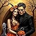 Imagen de Pawcean Figura de esqueleto gótico para pareja