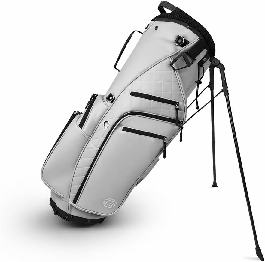 Luxury Golf Stand Bag – 14-Way Divider, 7 Pockets, Lightweight Construction – Premium Design for Superior Organization, Comfort, and Durability (Gray)