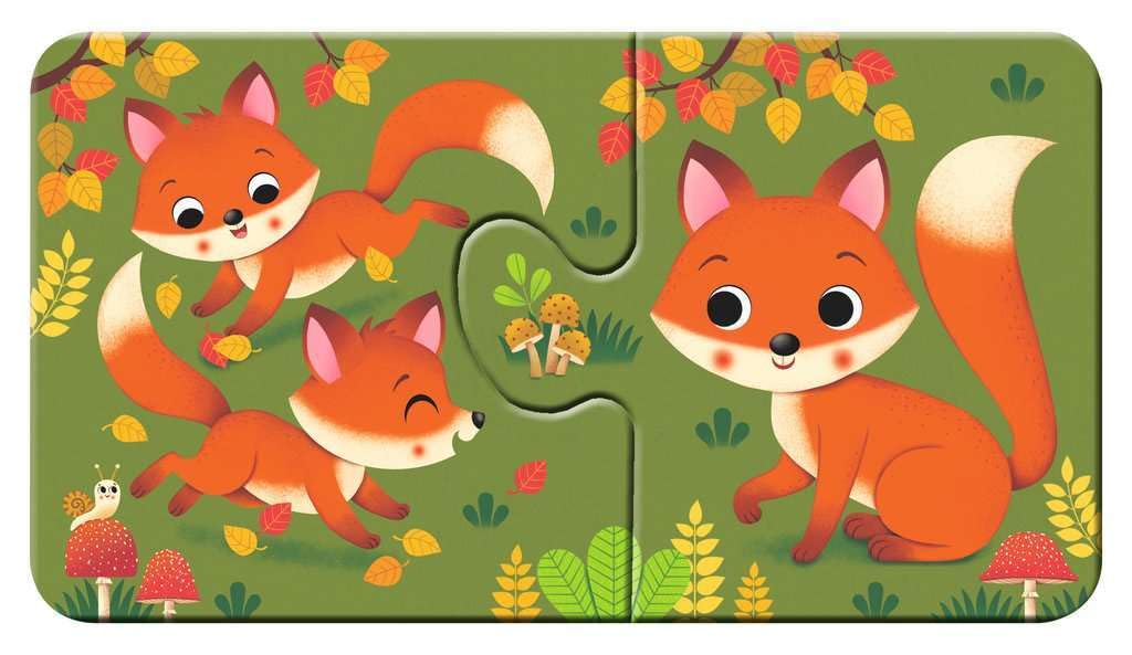 Ravensburger- Tiere Animali 9 x 2 Pezzi My First Puzzle per Bambini a Partire dai 2 Anni, Multicolore, 03123