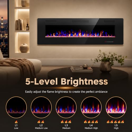 Image of GarveeTech 42inch Electric Fireplace Recessed and Wall Mounted