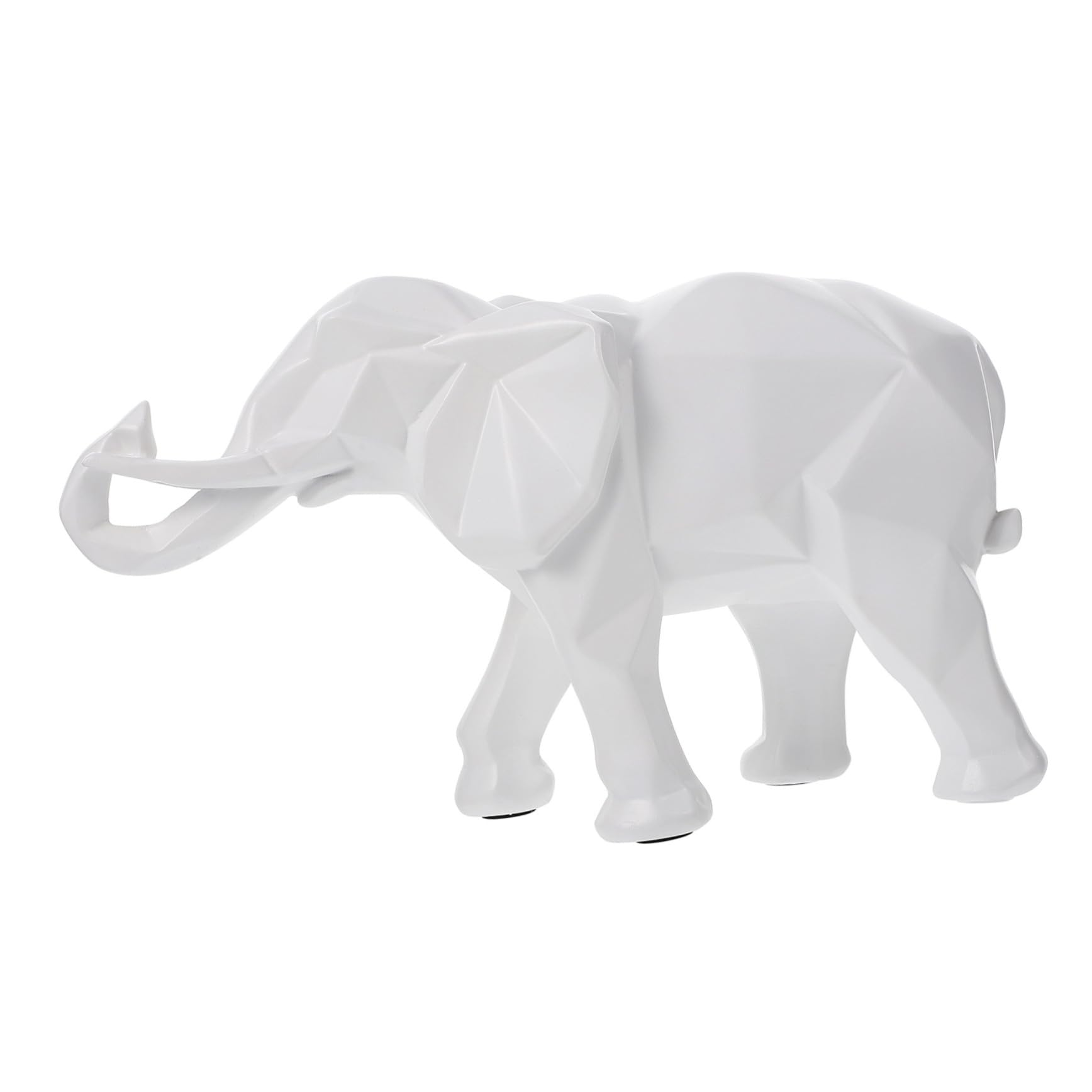 NUOBESTY Escultura Geométrica de Resina Elefante para Decoración del Hogar
