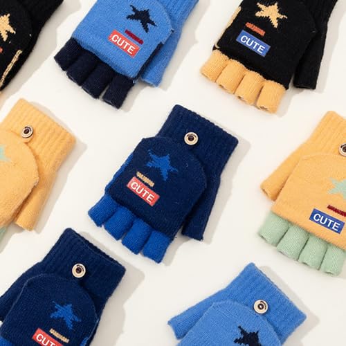 1pair Children Touchscreens Gloves Thermals Acrylic Yarn Gloves Flexible Mittens For Outdoor Sports And Indoor Tasks4