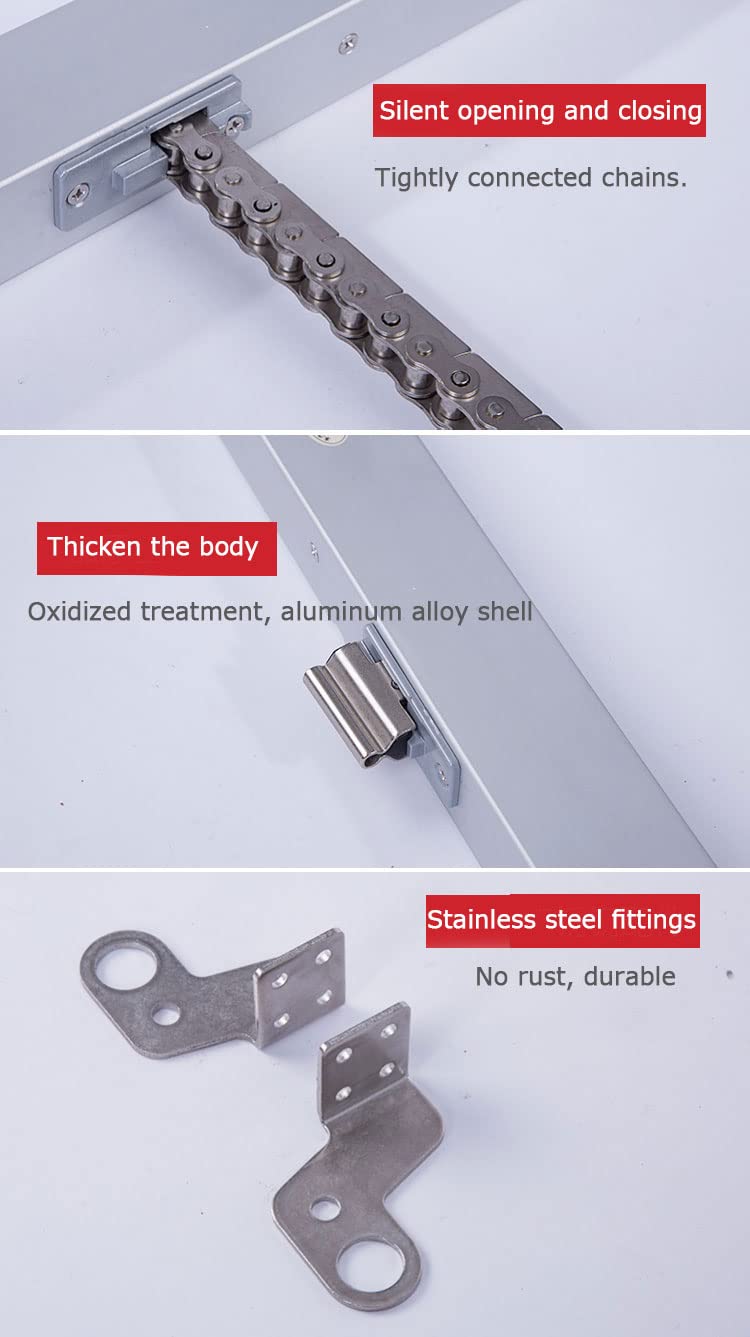 Aprifinestra elettrico con telecomando, attuatore motorizzato per prese d'aria, corsa regolabile 300 mm-800 mm, include interruttore a parete, perfetto per uso domestico o ufficio