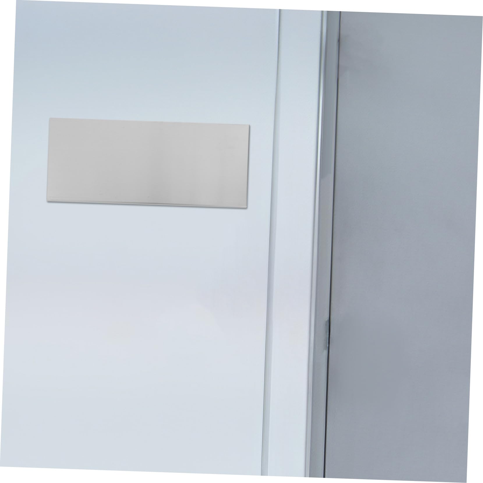 Plaque Metallique Adhésive 25x11 Cm en Acier Inoxydable Brossé, Plaque Signalétique de Porte Vierge, Lot de 2, pour Bureau, École, Hôpital, Hôtel