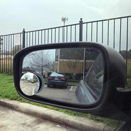 Ampper Upgrade 2 Round Blind Spot Mirrors, 360 Degree Adjustabe HD Glass Convex Wide Angle Rear View